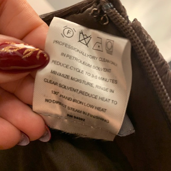 DONATED - Amsale evening dress in espresso brown - Picture 7 of 10